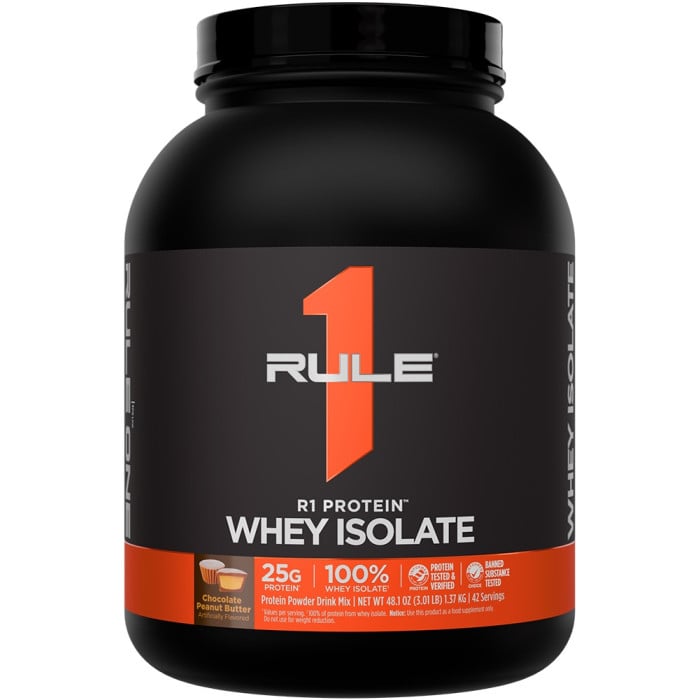 Rule 1 R1 Protein Whey Isolate - 3lbs Chocolate Peanut Butter