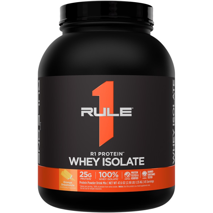 Rule 1 R1 Protein Whey Isolate - 3lbs Orange Dreamsicle