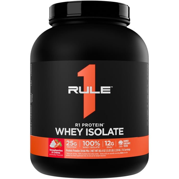 Rule 1 R1 Protein Isolate - 5lbs Strawberries & Creme