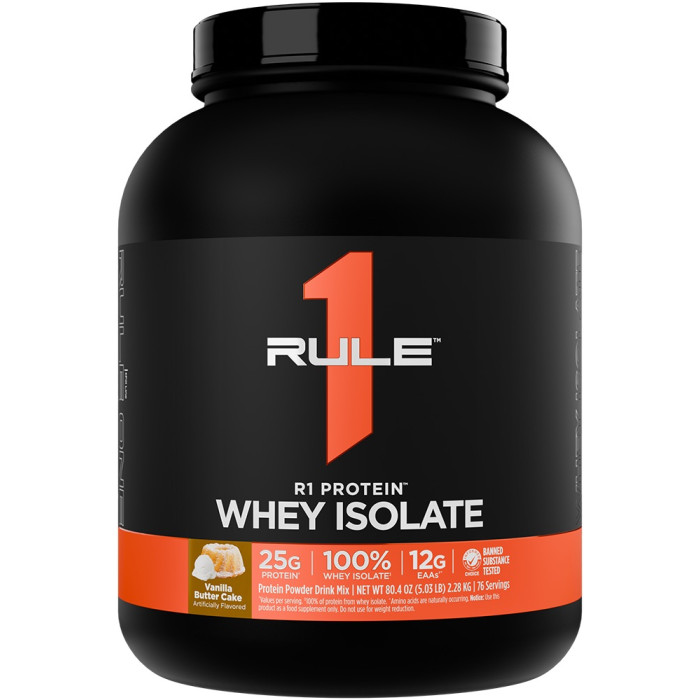 Rule 1 R1 Protein Isolate - 5lbs Vanilla Butter Cake