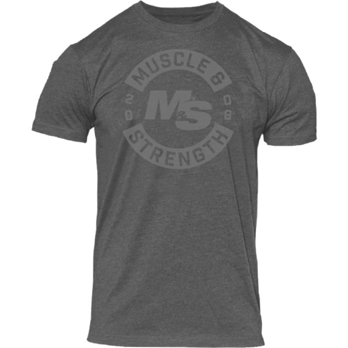 Muscle & Strength Seal Tee - Large Heather Metal