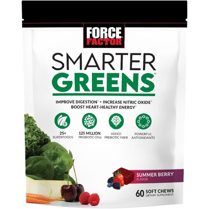 Force Factor Smarter Greens Soft Chews - 60 Soft Chews Apple Berry