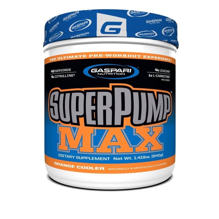 Gaspari SuperPump MAX - 40 Servings Orange Cooler