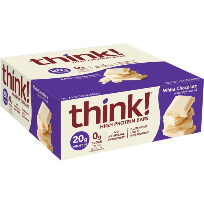 think! High Protein Bars - Box of 10 White Chocolate