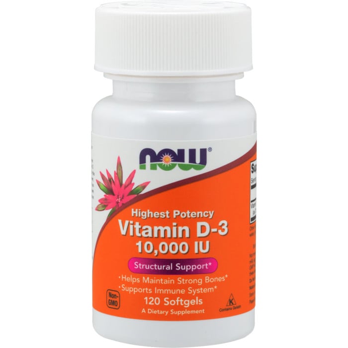 NOW Foods Vitamin D-3 10,000 IU 120 Softgels