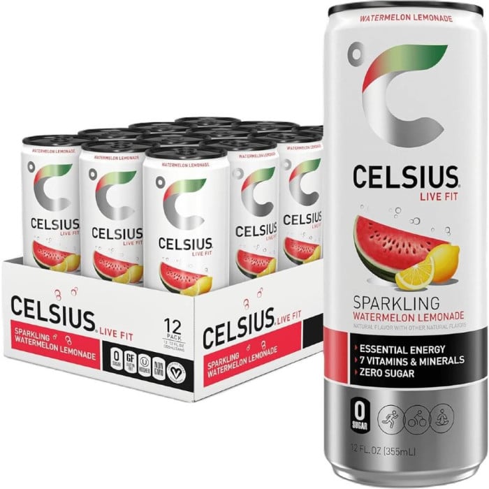 Celsius Energy Drink 12oz - Box of 12 Watermelon Lemonade