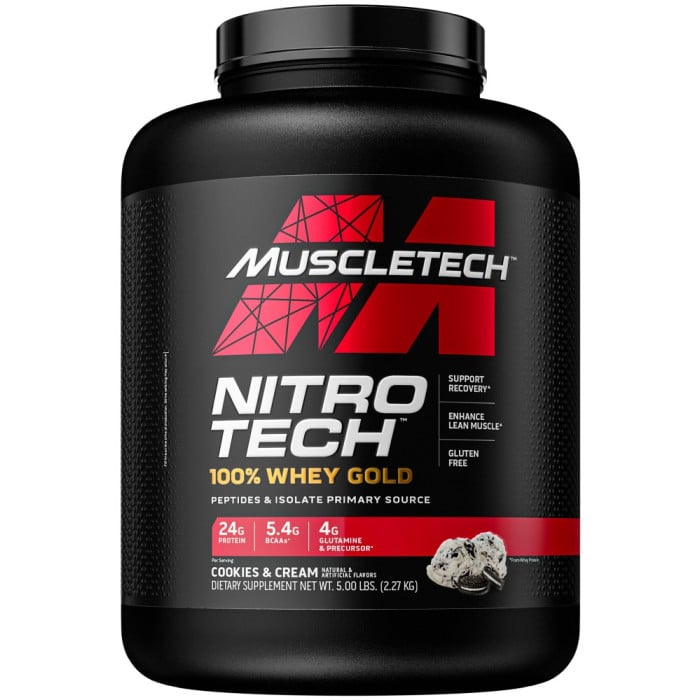 MuscleTech Nitro-Tech 100% Whey Gold - 5lbs Cookies & Cream