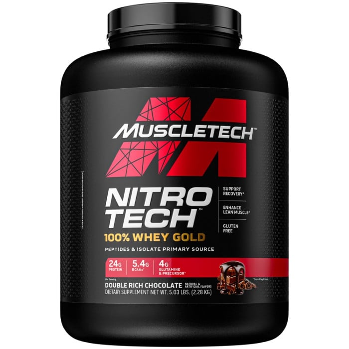 MuscleTech Nitro-Tech 100% Whey Gold - 5lbs Double Rich Chocolate