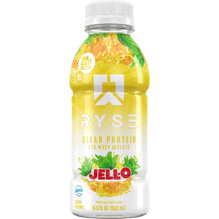 Ryse Clear Whey Protein RTD - 1 Bottle JELL-O Island Pineapple