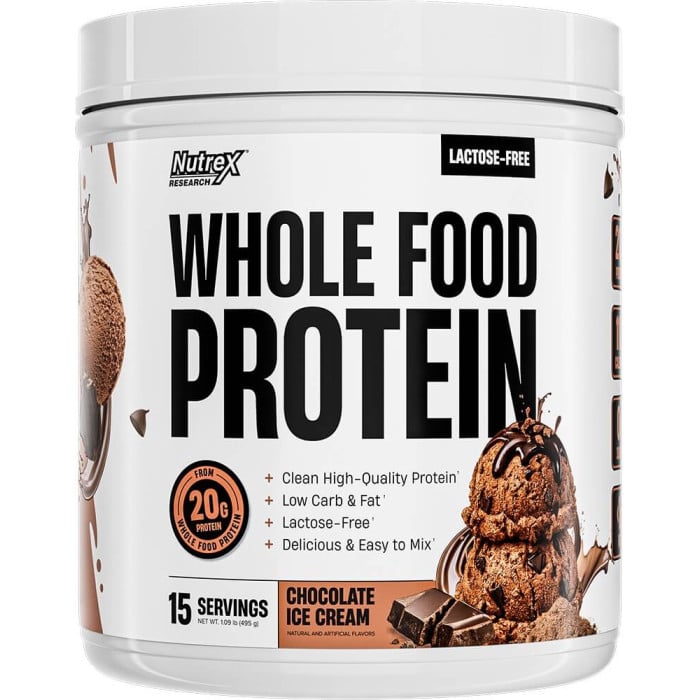 Nutrex Whole Food Protein - 1lb Chocolate Ice Cream