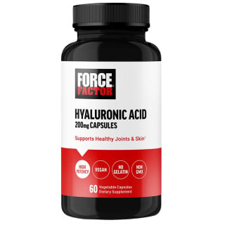 Force Factor Hyaluronic Acid 200mg - 60 Vegetable Capsules