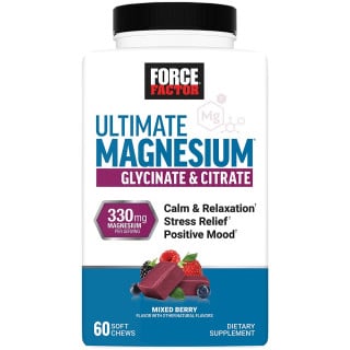 Force Factor Ultimate Magnesium - 60 Soft Chews Mixed Berry