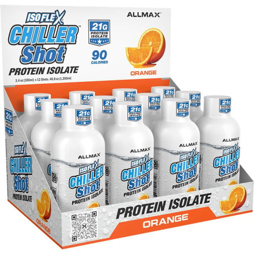 AllMax Nutrition IsoFlex Chiller Shot - Box of 12 Orange