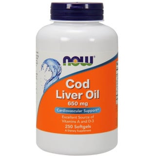 Now Foods Cod Liver Oil 650mg 250 softgels