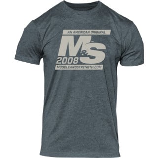 Muscle & Strength Signature Tee - Indigo