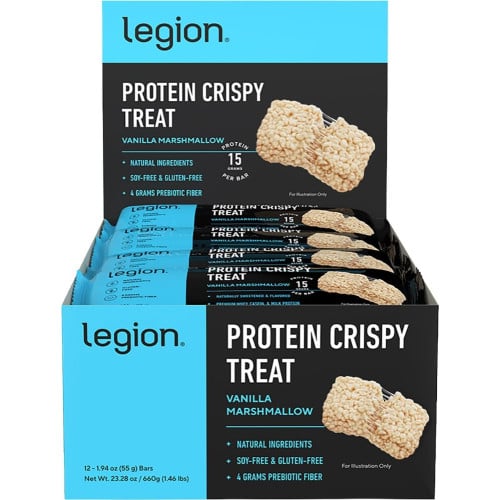 Legion Protein Crispy Treat - Box of 12 Vanilla Marshmallow