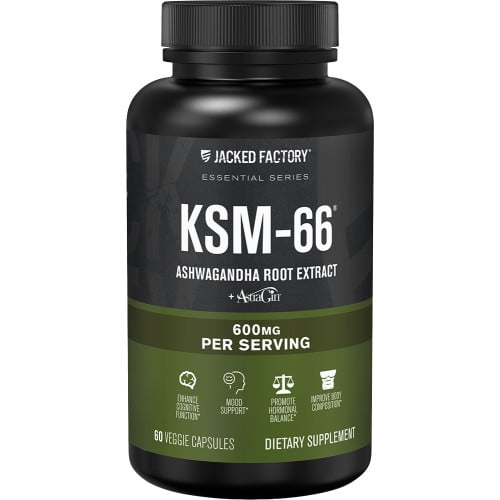 Jacked Factory KSM-66 Ashwagandha - 60 Capsules
