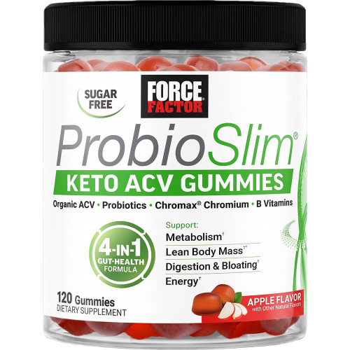 Force Factor ProbioSlim Keto ACV Gummies - 120 Gummies Apple