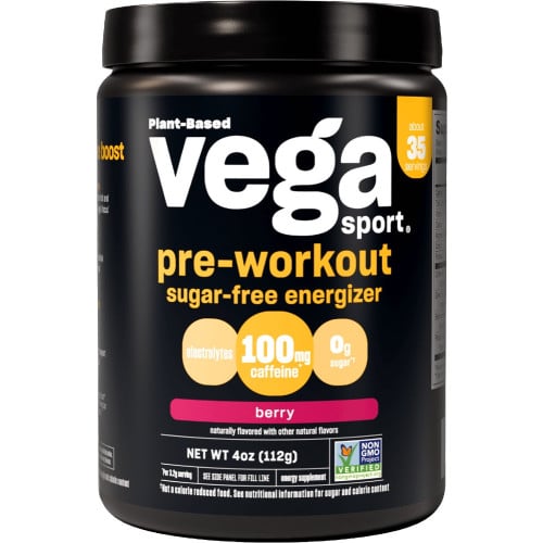 Vega Sport Sugar-Free Pre-Workout Energizer - 35 Servings Berry
