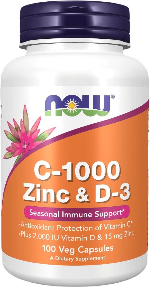 NOW Foods C-1000 Zinc & D-3