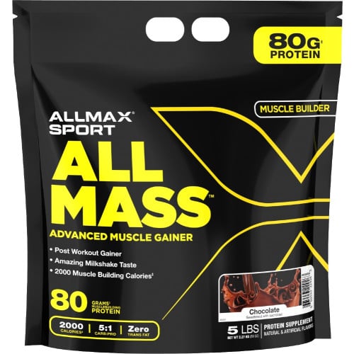 AllMax Nutrition Allmass Sport Gainer, 5lbs