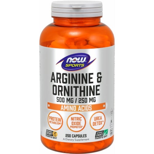 NOW Arginine & Ornithine, 250 VCaps
