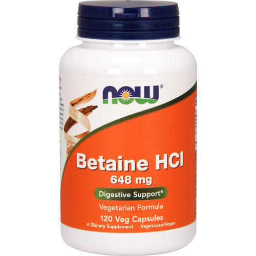 NOW Foods Betaine HCl, 120 VCaps
