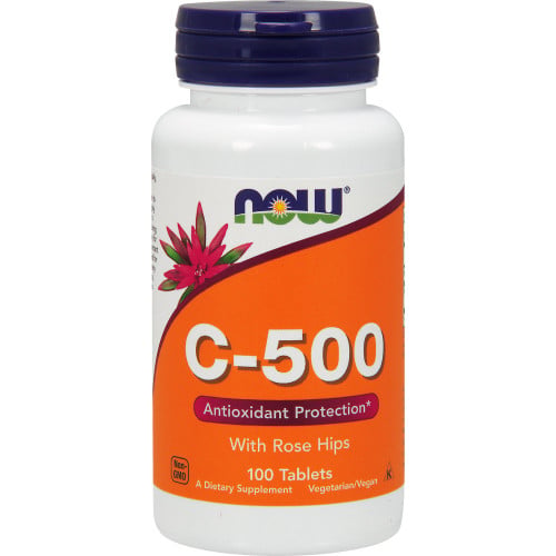 NOW Foods C-500 With Rose Hips, 100 Tablets
