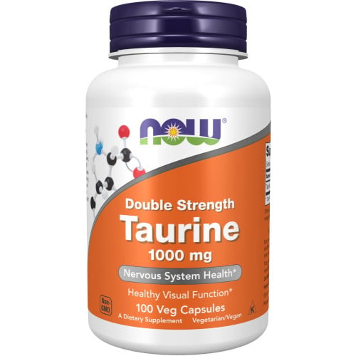 NOW Double Strength Taurine, 100 VCaps