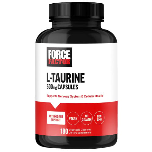 Force Factor L-Taurine 500mg, 180 Vegetable Capsules