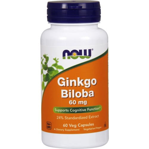 NOW Foods Ginkgo Biloba 60mg, 60 VCapsules