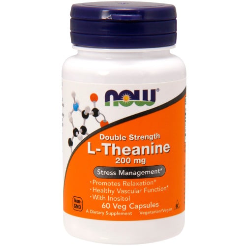 NOW L-Theanine 200mg w/ Inositol, 60 VCaps