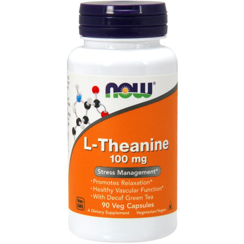 NOW L-Theanine 100mg, 90 VCaps