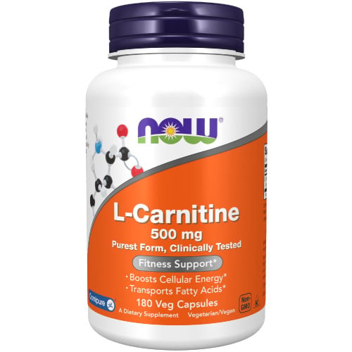 NOW Foods L-Carnitine 500mg, 180 VCaps
