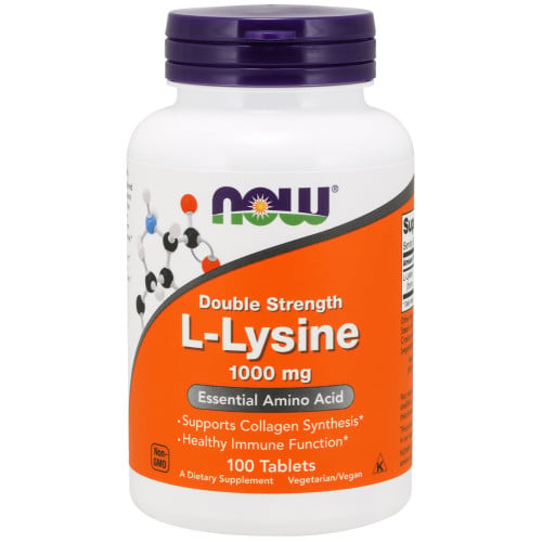 NOW L-Lysine 1000mg, 100 Tablets