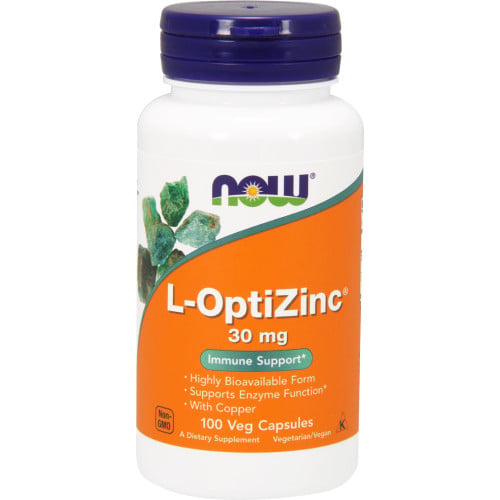NOW Foods L-OPTIZINC 30mg + COPPER, 100 VCaps