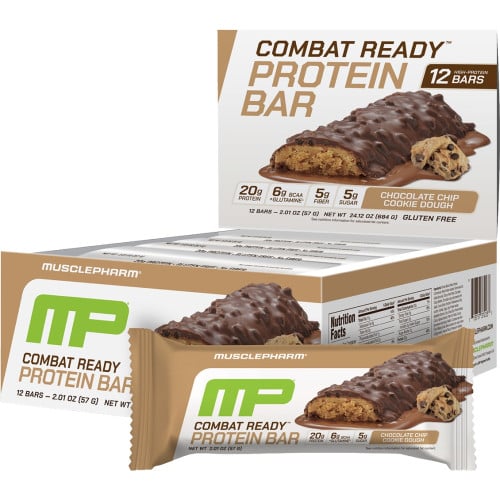 MusclePharm Combat Ready Protein Bar, Box of 12