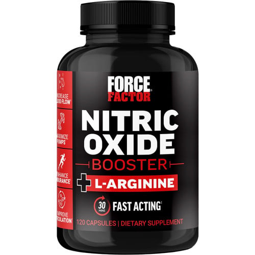 Force Factor Nitric Oxide Booster + L-Arginine, 120 Capsules
