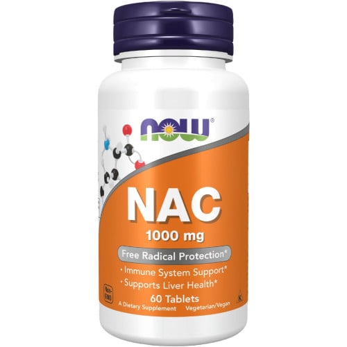 NOW Foods NAC 1000mg, 60 Tablets