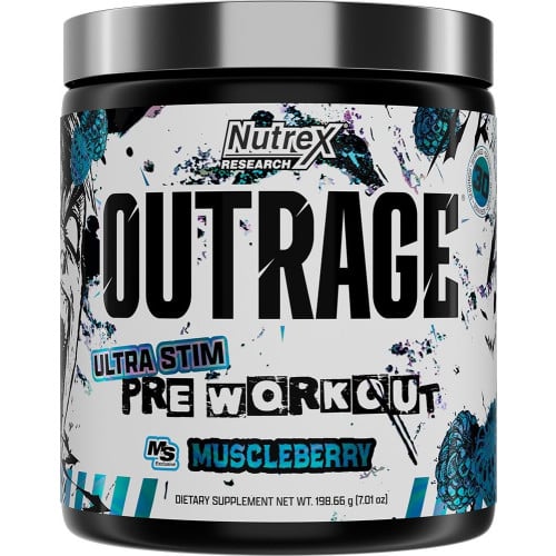 Nutrex Outrage, 30 Servings (Muscleberry)