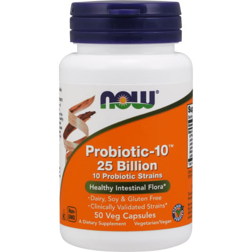 NOW Probiotic-10 25 Billion, 50 Cap