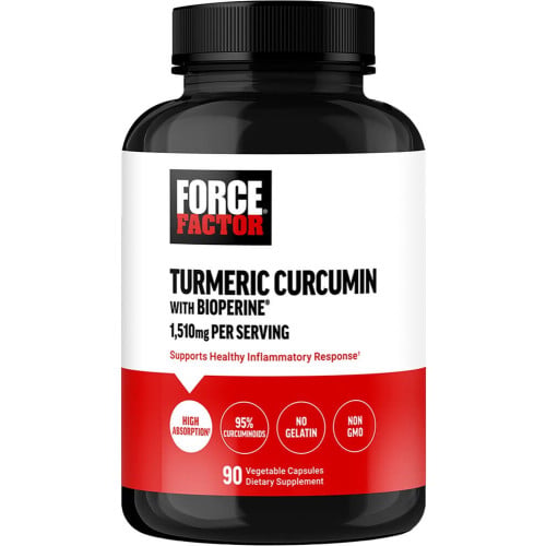 Force Factor Turmeric Curcumin with BioPerine, 90 Capsules