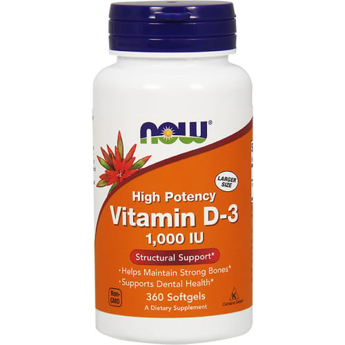 NOW Vitamin D-3 1000IU, 360 Softgel