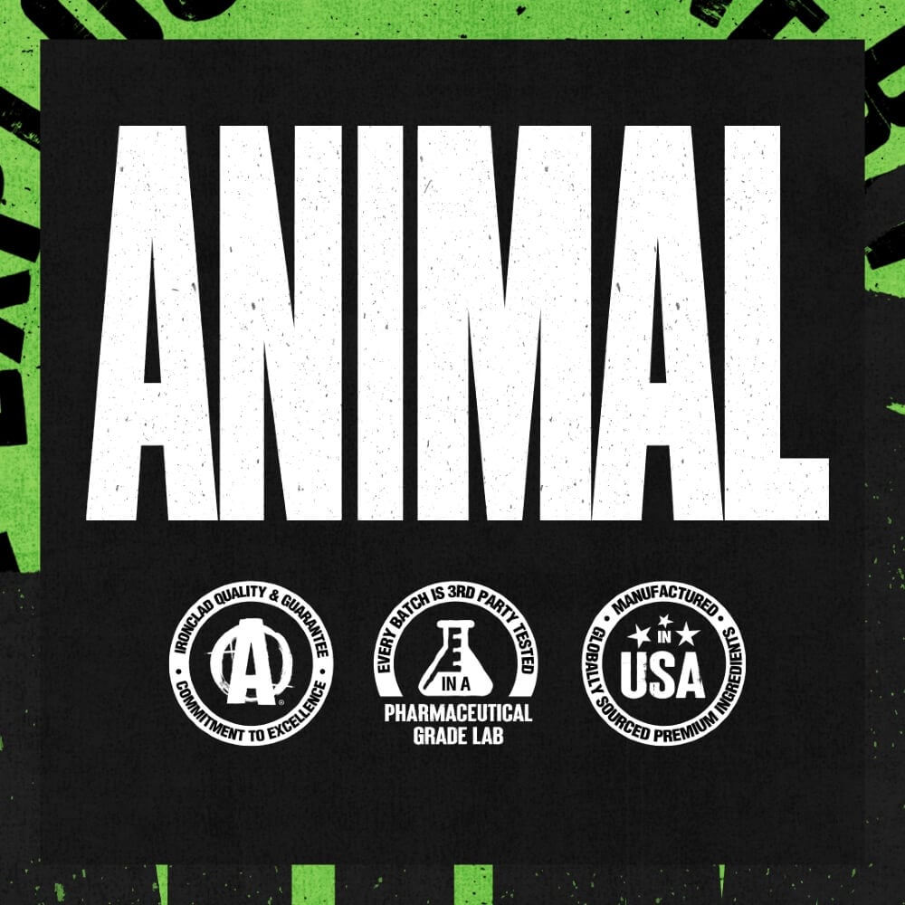 Animal brand footer with icons
