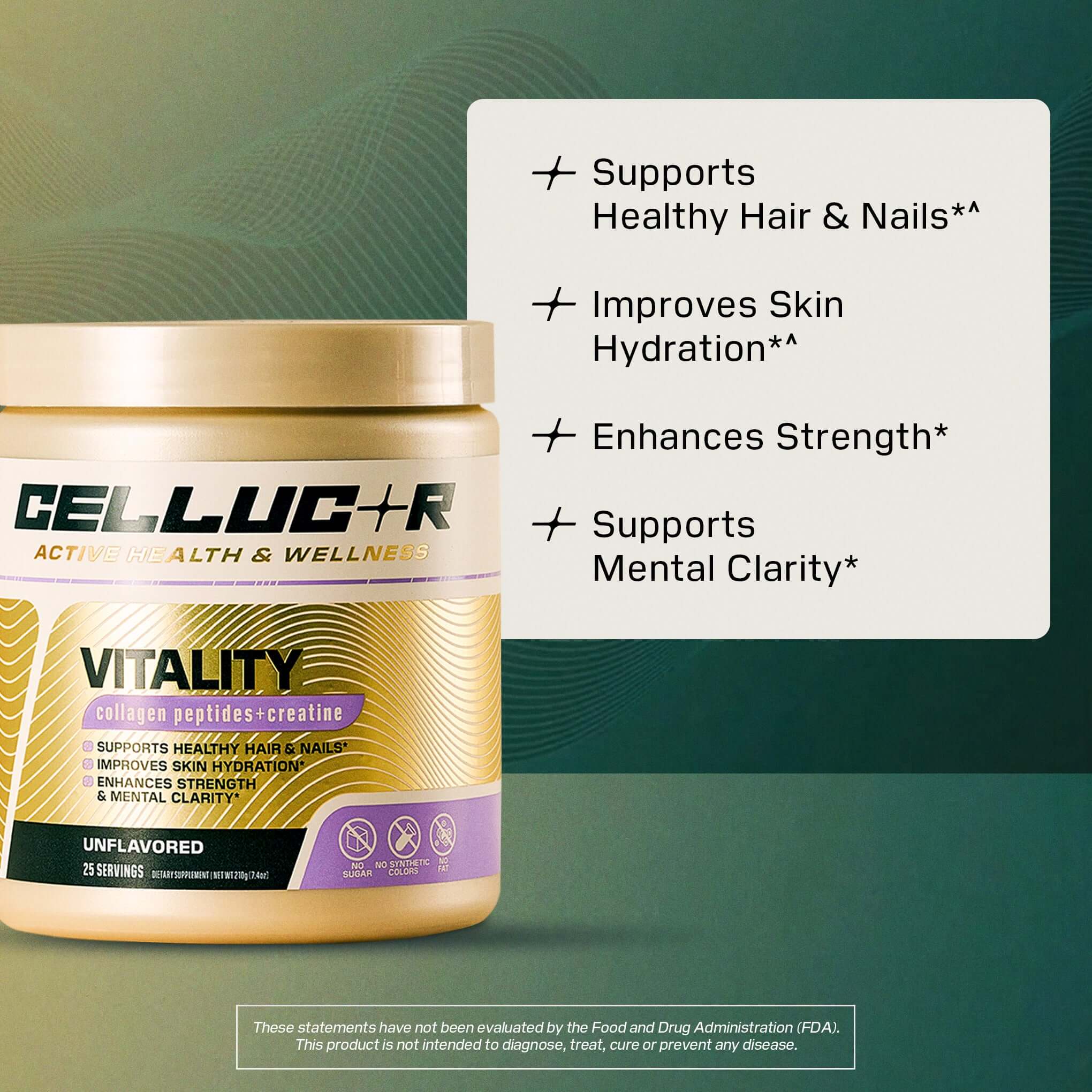 Cellucor Vitality Supports Healthy Hair & Nails, Improves Skin Hydration, Enhances Strength, Supports Mental Clarity