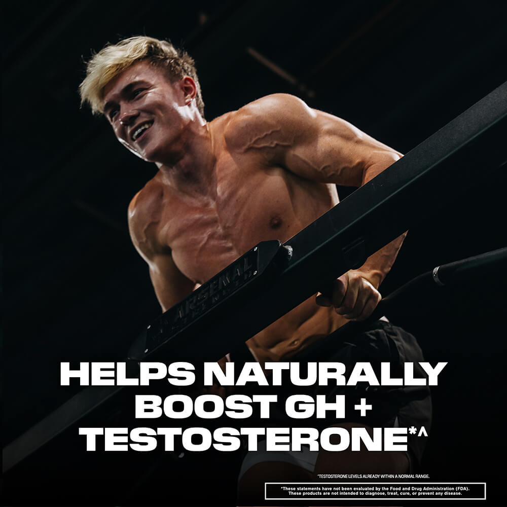 Athlete performing a workout to naturally boost GH and testosterone