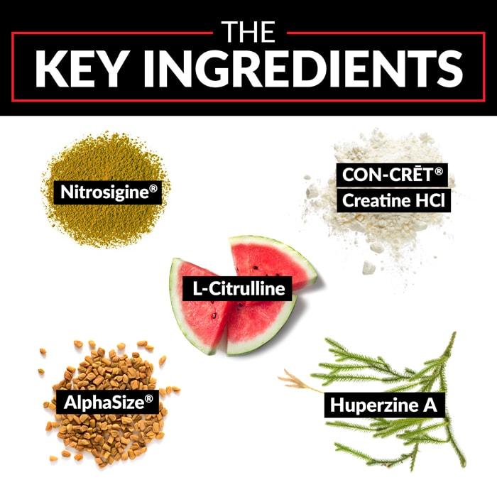 Image showing 5 key ingredients of Force Factor Volcano Extreme