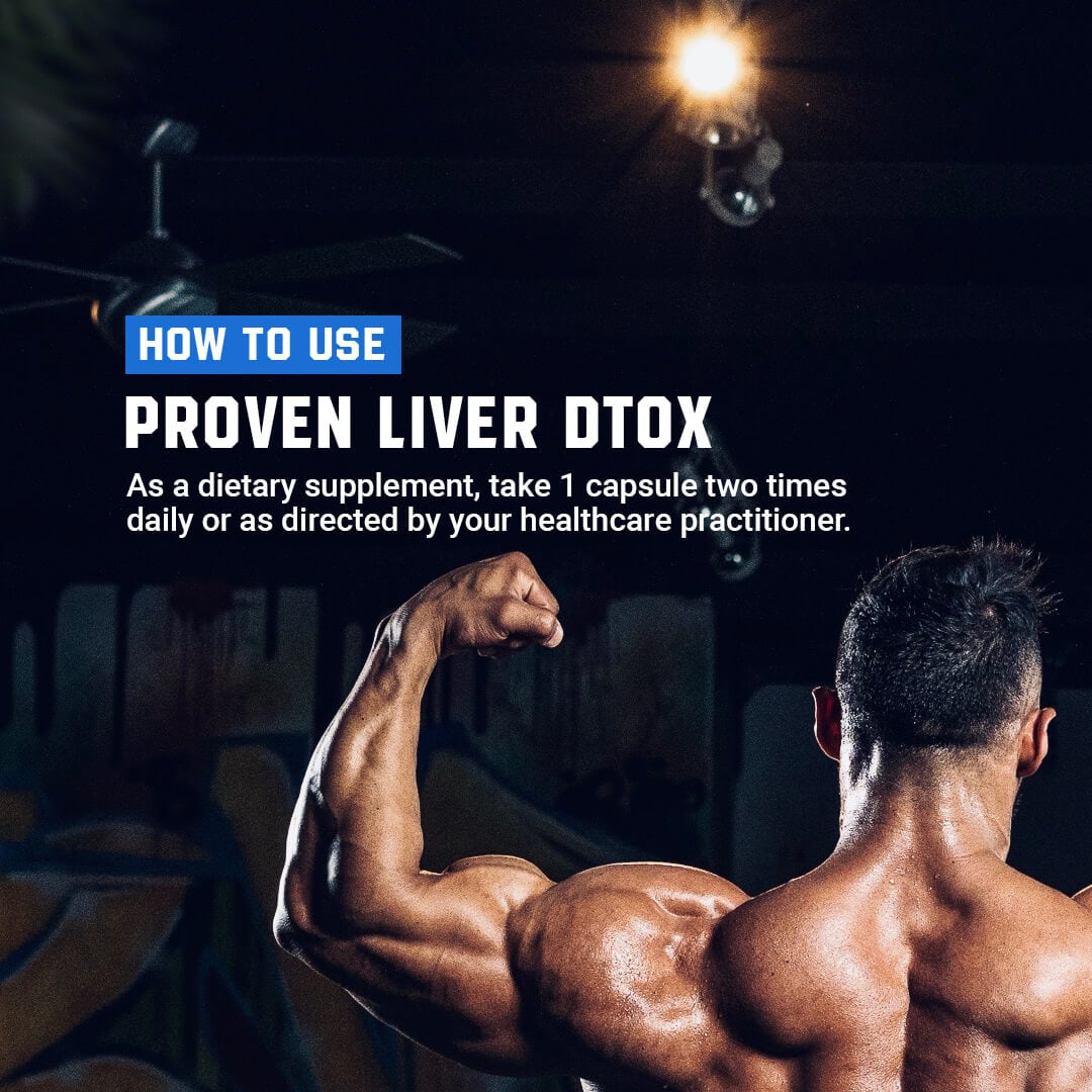 How to use Proven Liver Dtox usage guide suggesting 1 capsule two times daily