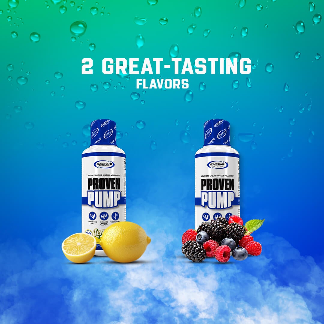 Proven Pump available in two great-tasting flavors: Lemon Drop and Mixed Berry