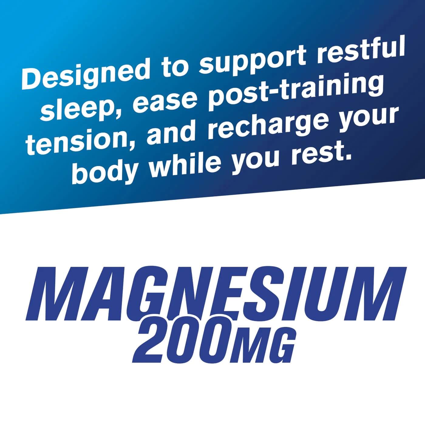 Designed to support restful sleep, ease post-training tension, and recharge your body with 200mg Magnesium